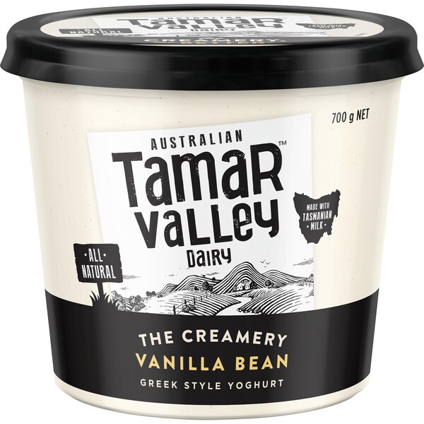 Tamar Valley Greek Style Yoghurt Vanilla Bean 700g