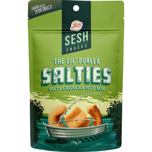 JC's Sesh Snacks Salties Salty Crunchy Nut Mix 115g