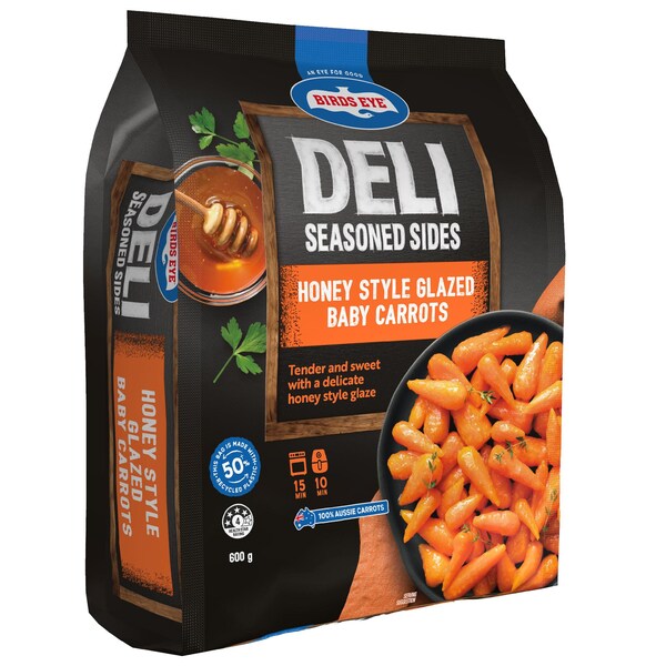Birds Eye Deli Seasoned Sides Honey Glazed Baby Carrots 600g