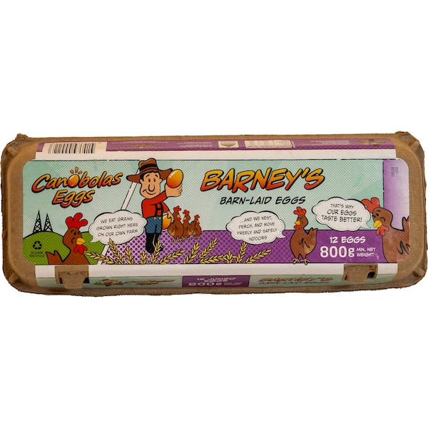 Canobolas 12 Barney's Barn Laid Jumbo Eggs 800g