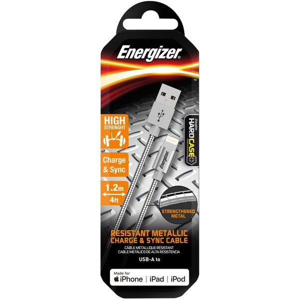 Energizer Iphone Premium Steel Cable 1.2 Metre Each