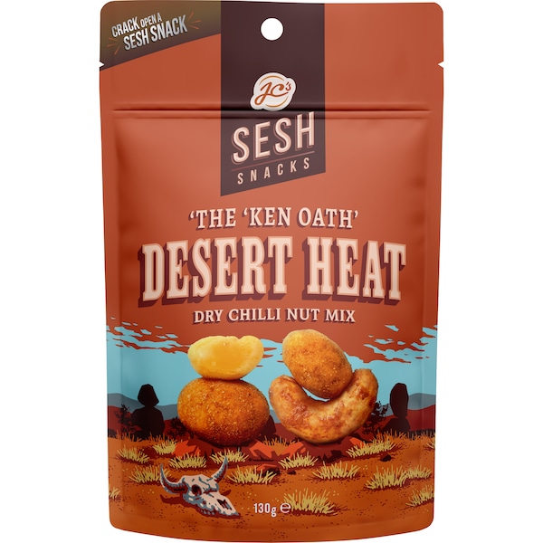 JC's Sesh Snacks Desert Heat Dry Chilli Nut Mix 130g