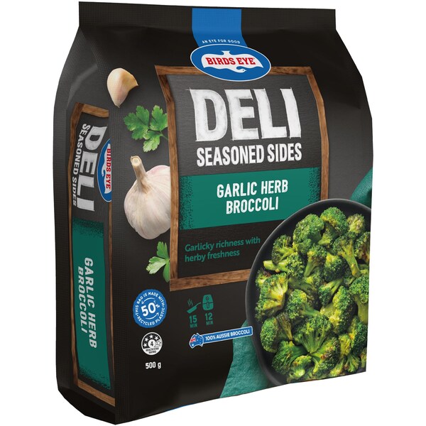 Birds Eye Deli Seasoned Sides Garlic Herb Broccoli 500g