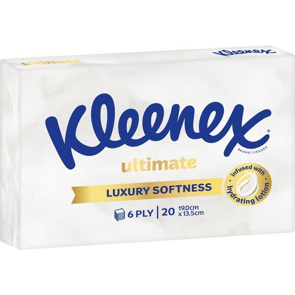 Kleenex Ultimate 6ply Tissues 20 pack