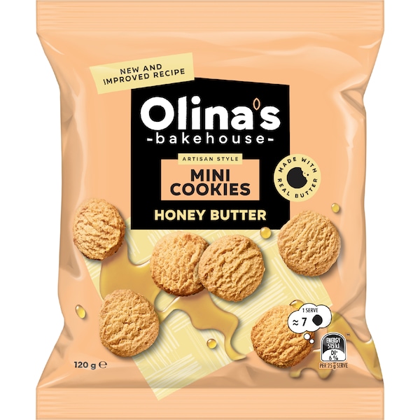 Olina's Bakehouse Mini Cookies Honey Butter 120g