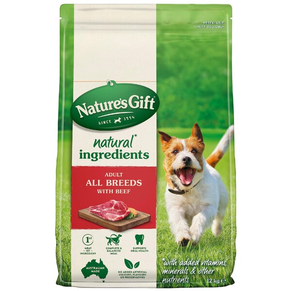 Nature's Gift Adult Dry Dog Food With Beef 12kg