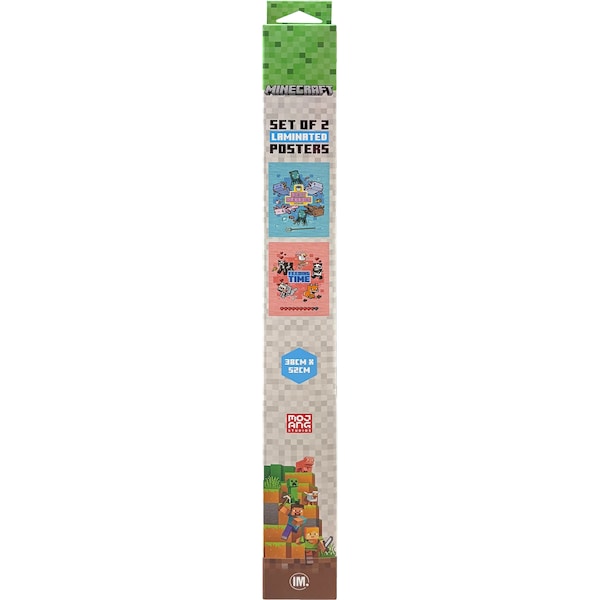 Minecraft Set Of 2 Laminated Posters Buddies & Feeding Time each