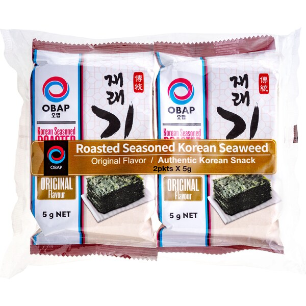 Obap Roasted Seasoned Korean Seaweed 2 pack