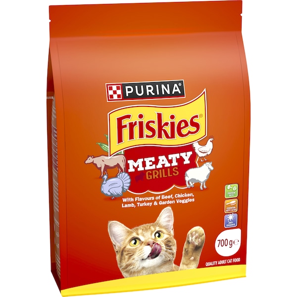 Friskies Meaty Grills Dry Cat Food 700g