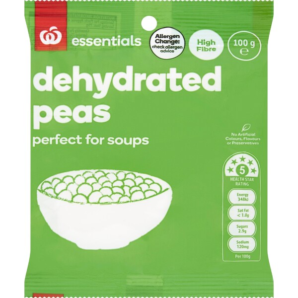 Essentials Dehydrated Peas 100g