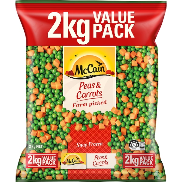 McCain Peas & Carrots Snap Frozen 2kg
