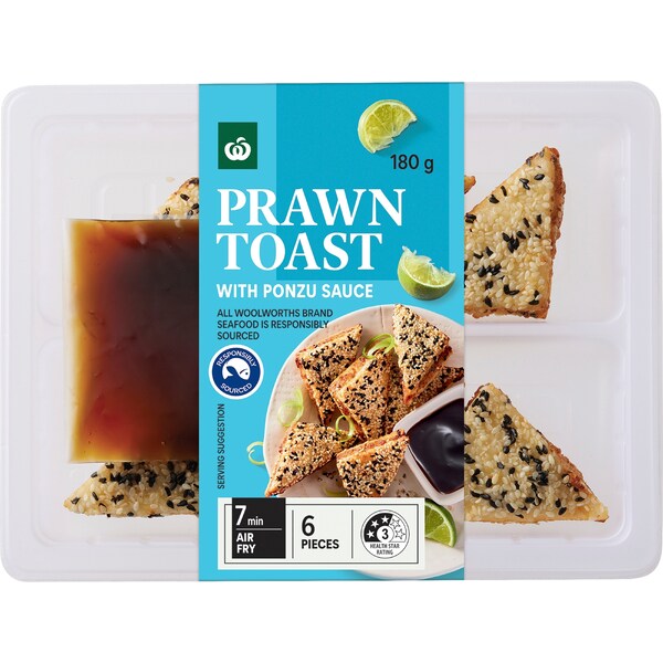 Woolworths Prawn Toast & Ponzu Sauce 180g