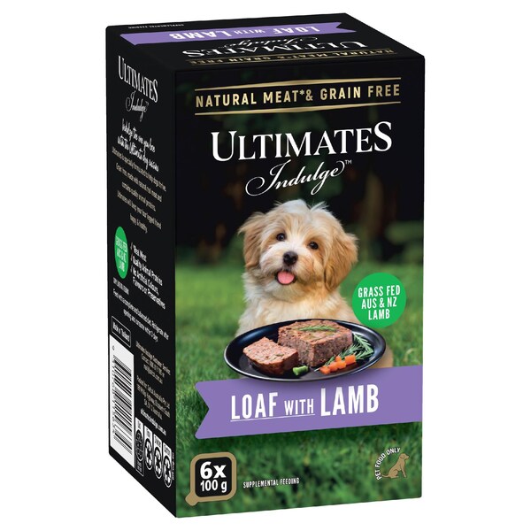 Ultimates Indulge Adult Wet Dog Food Loaf With Lamb 100g x 6 pack