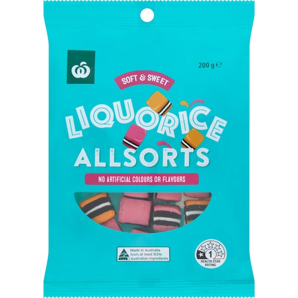 Woolworths Liquorice Allsorts 200g