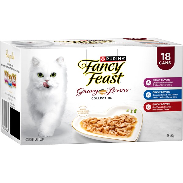 Fancy Feast Gravy Lovers Collection Wet Cat Food 85g x 18 pack