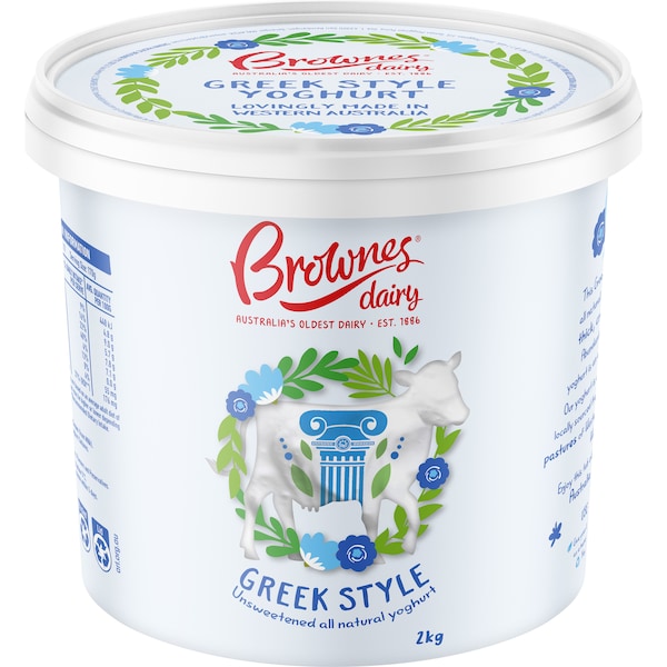 Brownes Dairy Greek Style Yoghurt 2kg