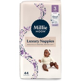Millie Moon Luxury Nappies Size 3 Crawler 6-11kg 44 pack – Woolworths