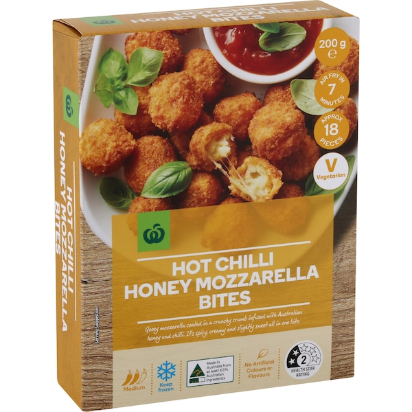 Woolworths Hot Chilli Honey Mozzarella Bites 200g