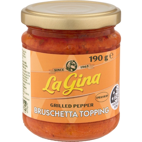 La Gina Grilled Pepper Bruschetta Topping 190g