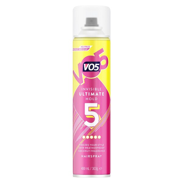 Vo5 Invisible Ultimate Hold Hairspray 400mL