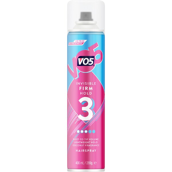 Vo5 Invisible Firm Hold Hairspray 400mL