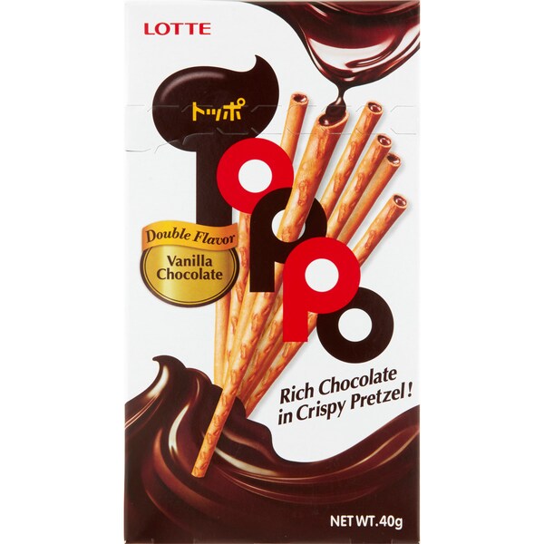 Lotte Toppo Vanilla Chocolate In Crsipy Pretzel 40g