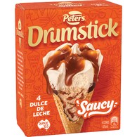 Peters Drumstick Saucy Dulce De Leche 4 Pack
