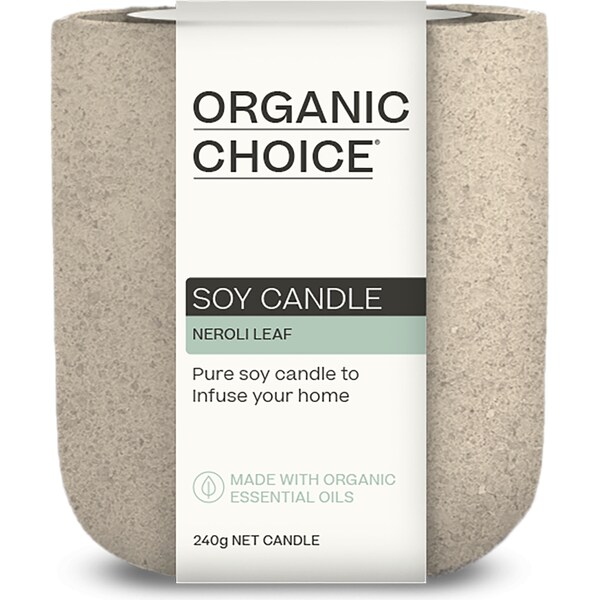 Organic Choice Soy Candle Neroli Leaf 240g