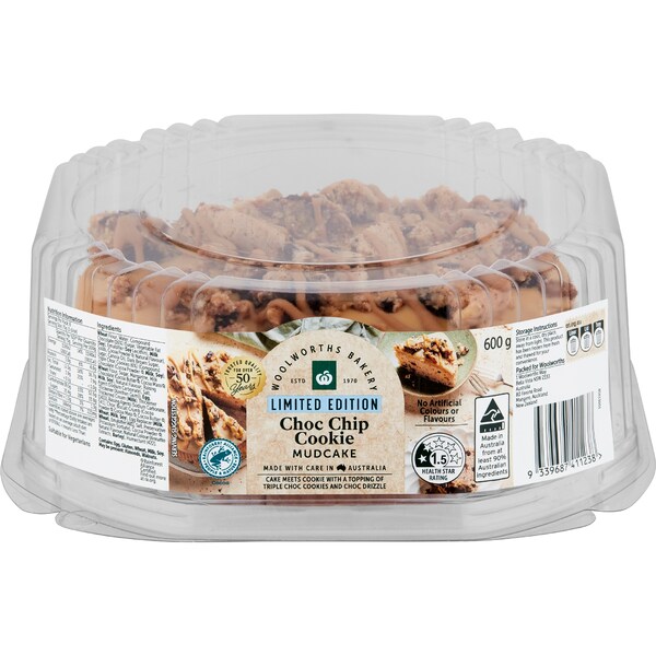 Woolworths Choc Chip Cookie Mudcake 600g