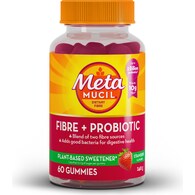 Metamucil Fibre & Probiotic Gummies Strawberry