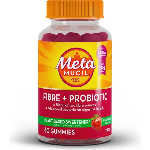 Metamucil Fibre & Probiotic Gummies Strawberry 60 pack