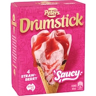 Peters Drumstick Saucy Strawberry 4 Pack