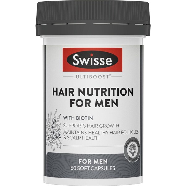 Swisse Ultiboost Hair Nutrition For Men Soft Capsules 60 pack