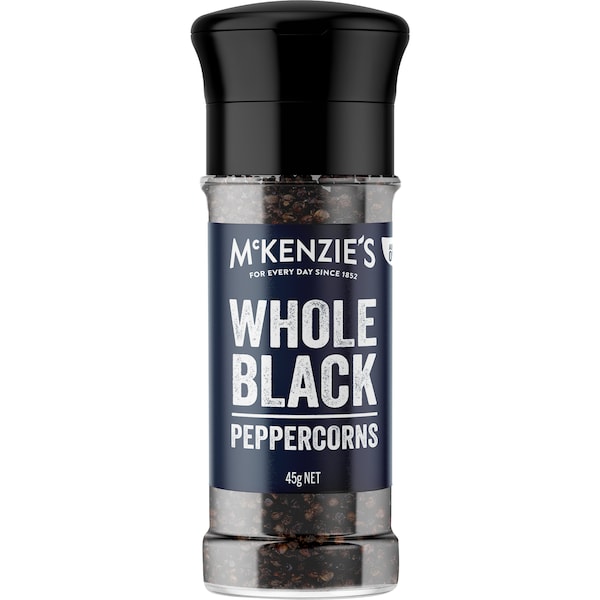 McKenzie's Whole Black Peppercorns 45g