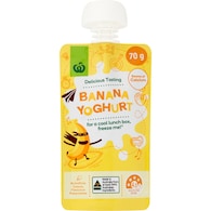 Woolworths Banana Yoghurt Pouch Banana