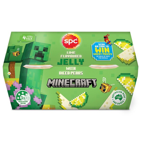 SPC Lime Jelly With Diced Pears Minecraft 4 pack