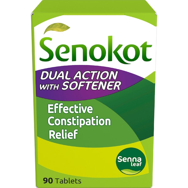 Senokot Dual Action With Softener Senna Leaf Constipation Relief 90 pack