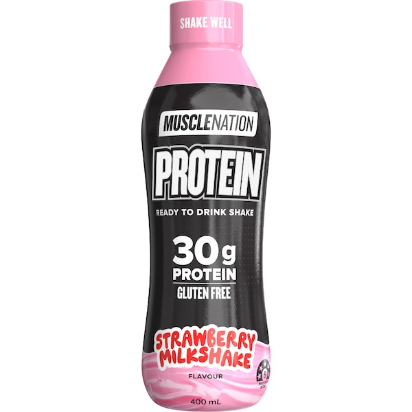 Muscle Nation Ready To Drink Protein Strawberry 400mL