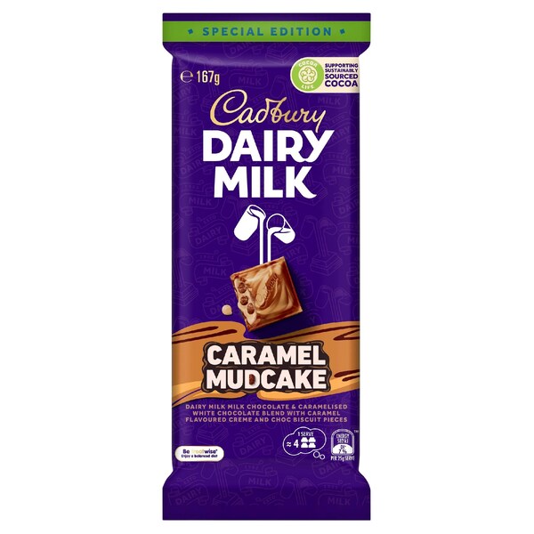 Cadbury Dairy Milk Caramel Mudcake Block 167g