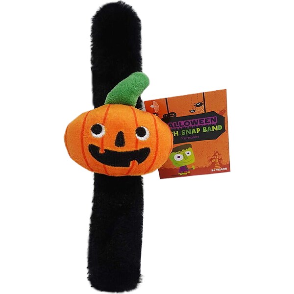 Halloween Plush Snapband Pumpkin each