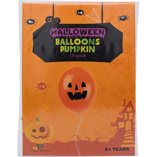 Halloween Printed Balloons Pumpkin 10 pack