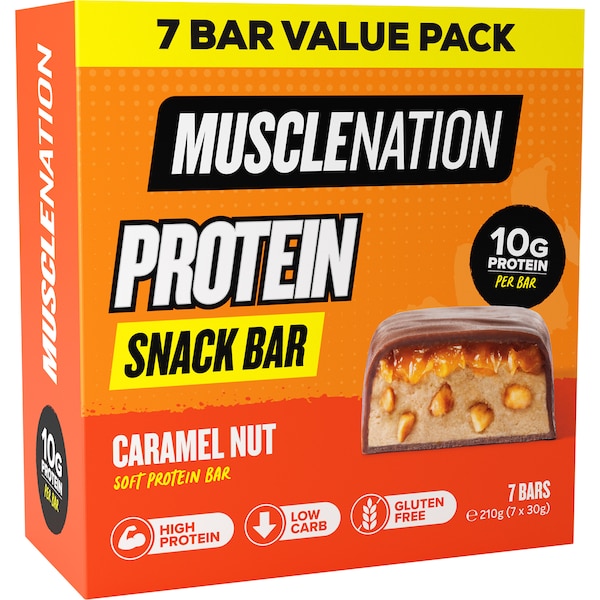 Muscle Nation Protein Snack Bar Caramel Nut 7 pack