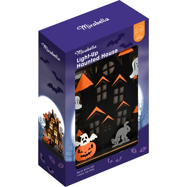 Mirabella Halloween Light Up Haunted House Decoration each