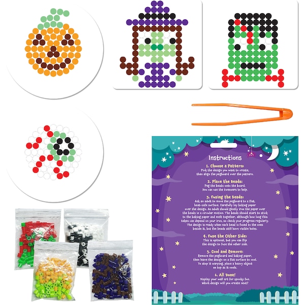 Hinkler Halloween Craft Melty Beads 4 pack