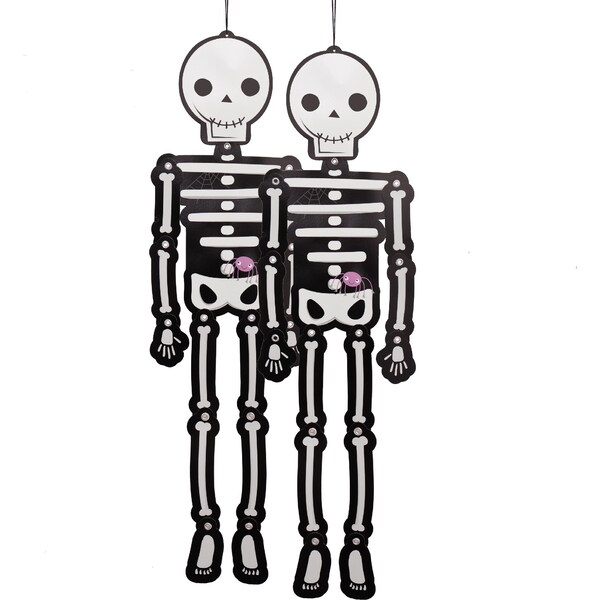Halloween Skeleton Large Paper Hanging Decoration 2 pack