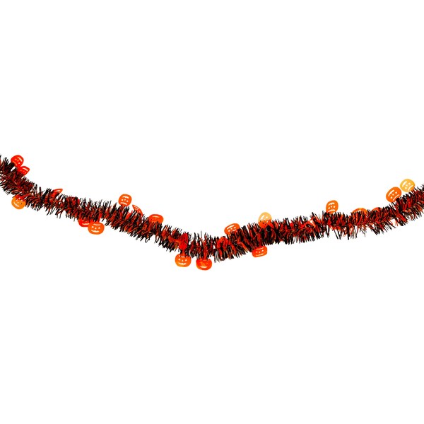Halloween Pumpkin Tinsel Decoration 4m each