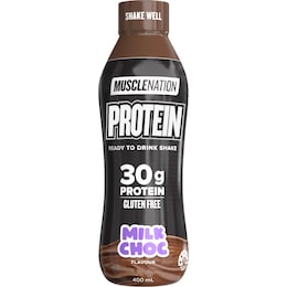 Muscle Nation Protein Daily Shake Milk Choc 400mL – Woolworths