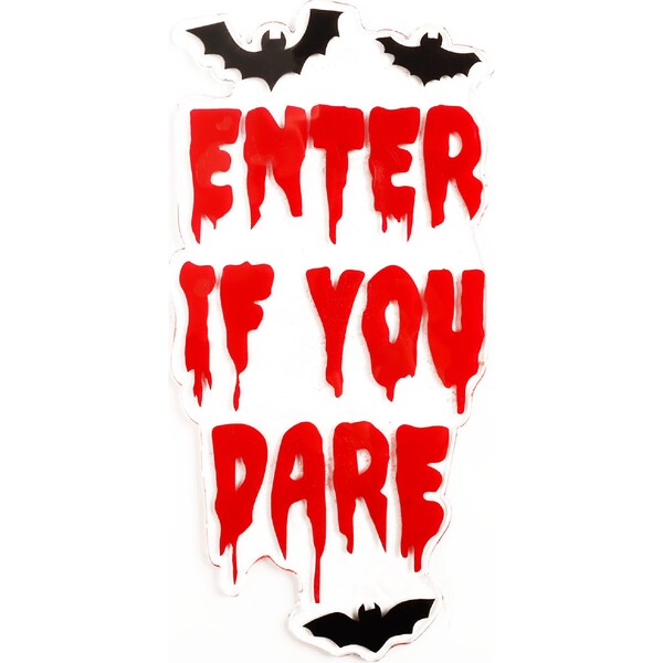 Halloween Window Gel Cling Sticker Enter If You Dare each
