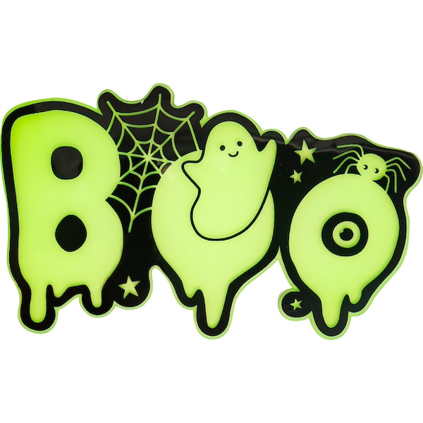 Halloween Window Gel Cling Sticker Glow in the Dark Ghost Boo each