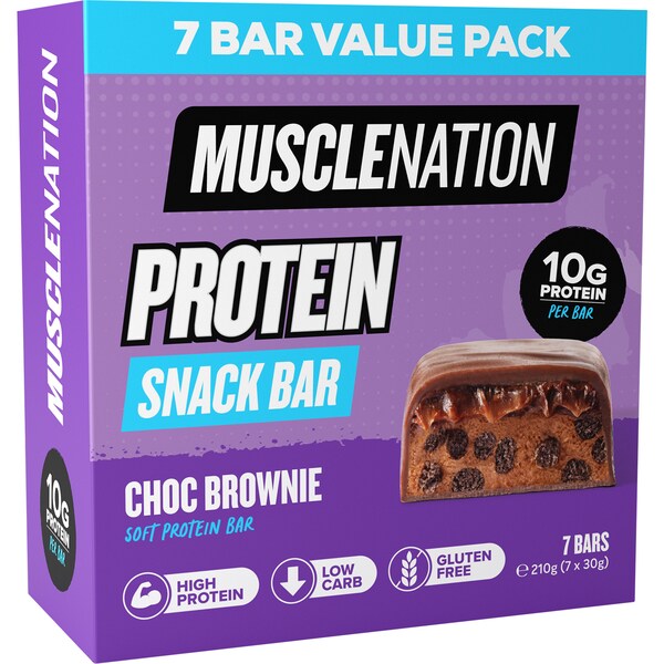 Muscle Nation Protein Snack Bar Choc Brownie 7 pack